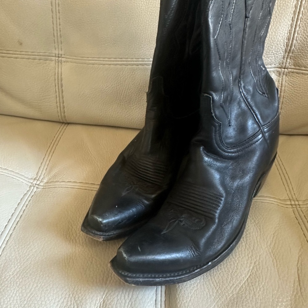 Lucchese Women Grace Black Ankle Boots Size 8,5